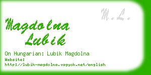 magdolna lubik business card